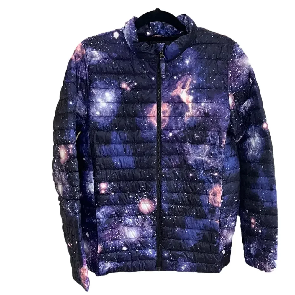 Lands End Primaloft Galaxy Print Packable Puffer Jacket - kids XL